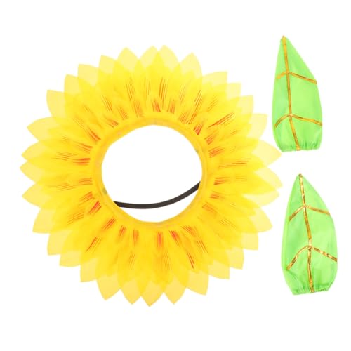 HANABASS Sunflower Kopfbedeckung Set mit Handschuhen Lustiges Sonnenblumen Kostüm für Cosplay Party Deko Lebensechte Gartenblume Robustes Material für Sportfeste und Fasching HANABASS Sunflower Kopfbedeckung Set mit Handschuhen Lustiges Sonnenblumen Kostüm für Cosplay Party Deko Lebensechte Gartenblume Robustes Material für Sportfeste und Fasching von HANABASS