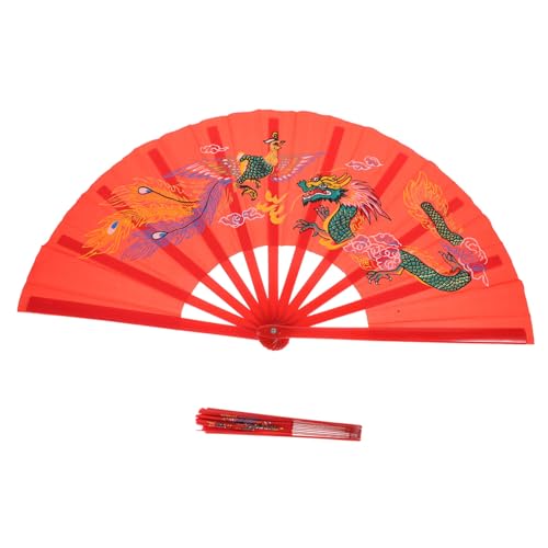 HANABASS Tai Chi Fächer Großer Faltbarer Handfächer Chinesischer Tanz Performance Fan mit Drachen Phoenix Motiv Leicht für Kung Fu Tanz Bühnenauftritte und Sommerhitze Geeignet HANABASS Tai Chi Fächer Großer Faltbarer Handfächer Chinesischer Tanz Performance Fan mit Drachen Phoenix Motiv Leicht für Kung Fu Tanz Bühnenauftritte und Sommerhitze Geeignet von HANABASS