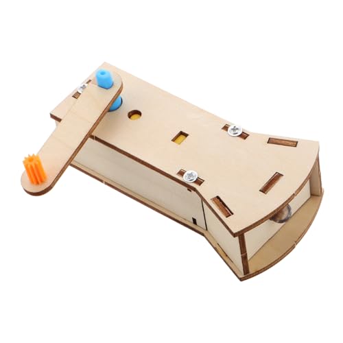 HANABASS Taschenlampe campinglicht ausenleuchte Physik Experiment Notbeleuchtung Handgekurbelte Campingleuchte kleines tragbares Licht hölzern Beige von HANABASS
