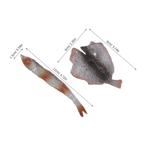 HANABASS Teiliges Künstliche Fischdekoration Realistische Fischfilets aus Langlebigem PVC Täuschend Echte Meeresfrüchte Deko für Restaurant Fotografie Heim und Partydisplay von HANABASS