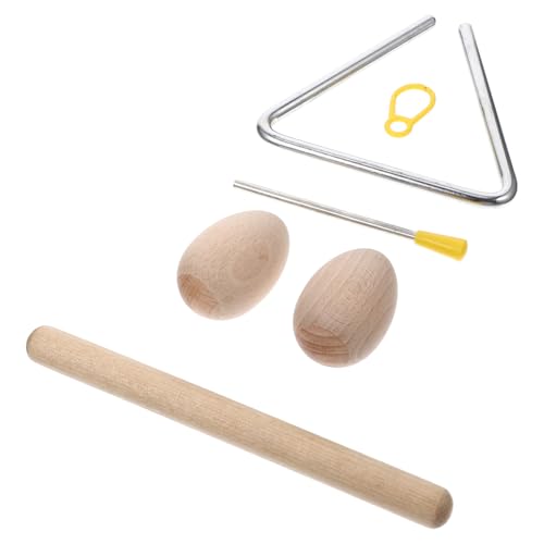 HANABASS Teiliges Musik Percussion mit Triangel Schlagstab und Holzei Shaker Rostbeständig Klarer Klang für Musikalische Früherziehung und Rhythmusförderung bei Kindern HANABASS Teiliges Musik Percussion mit Triangel Schlagstab und Holzei Shaker Rostbeständig Klarer Klang für Musikalische Früherziehung und Rhythmusförderung bei Kindern von HANABASS