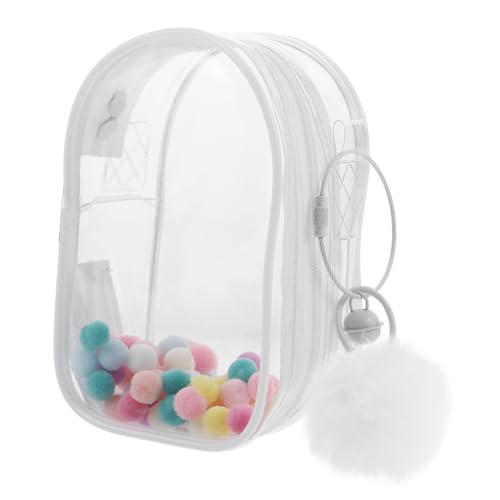 HANABASS Transparente PVC Puppen Aufbewahrungstasche mit Pompons Tragbares Staubschutz Display für Mini Puppen und Figuren Eleganter Leichter Puppentragebeutel für Unterwegs HANABASS Transparente PVC Puppen Aufbewahrungstasche mit Pompons Tragbares Staubschutz Display für Mini Puppen und Figuren Eleganter Leichter Puppentragebeutel für Unterwegs von HANABASS