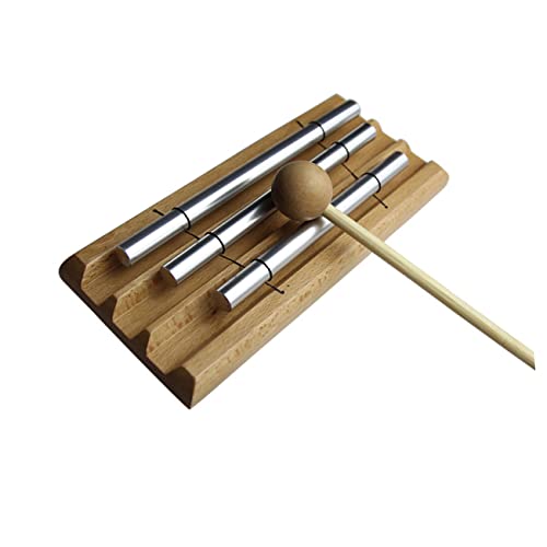 HANABASS Trio Glockenspiel aus Holz für Musikalisches mit Metallrohren für Meditation und Sicher und Glatt für Spielende Kleinkinder Fördert die Konzentration HANABASS Trio Glockenspiel aus Holz für Musikalisches mit Metallrohren für Meditation und Sicher und Glatt für Spielende Kleinkinder Fördert die Konzentration von HANABASS