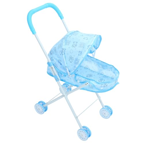 HANABASS Trolley- Spiel Kinderwagen Partyspiele Kinderwagen Spielzeugwagen -Kinderwagen Autositz Kinderwagen Oxford-Stoff Himmelblau von HANABASS