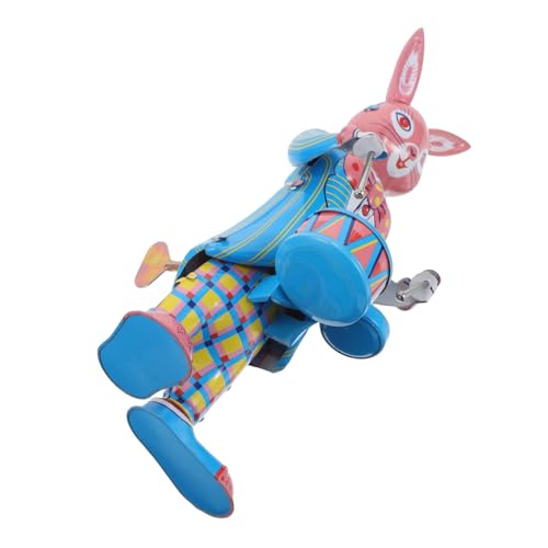 HANABASS Trommelroboter Kaninchen-Schlagzeuger zum Aufziehen Uhrwerkversorgung für Kaninchen-Schlagzeuger-Figur Cartoon Uhrwerk interessantes uhrwerk Eisen von HANABASS
