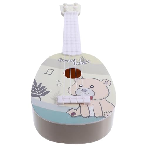 HANABASS Ukulele Saitige Gitarre im Bärenmotiv Musikinstrument für Frühkindliche Bildung Buntes Design für Gute Laune Geeignet für Mädchen Kreatives zu Geburtstag oder von HANABASS