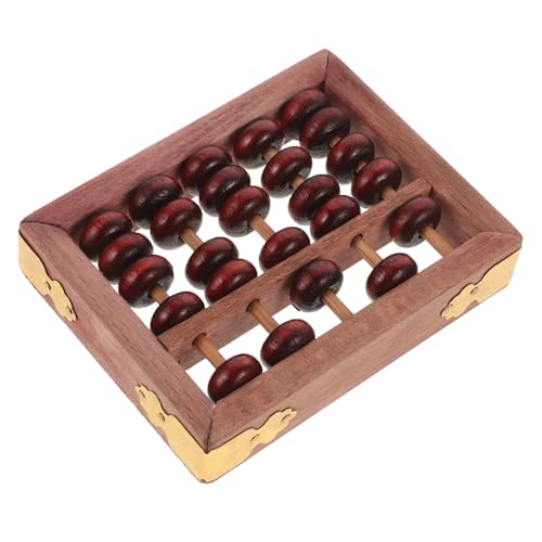 HANABASS Vintage Holz abakus mit Spalten aus Buchenholzperlen Tragbares Lernspielzeug für Grundschule und Multifunktionales Rechenwerkzeug für Mentale Arithmetik von HANABASS
