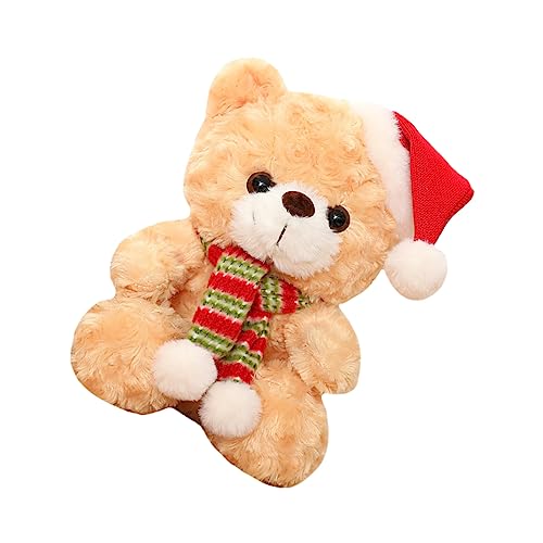 HANABASS Weicher Weihnachts Plüschbär Festliche Tischdekoration Kuscheliges Niedliches Ornament für Sofa Regal Weihnachten von HANABASS
