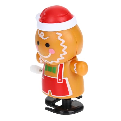 HANABASS Weihnachtliches Aufziehspielzeug Lebhafter Lebkuchenmann mit Lauf und Nickfunktion Robustes Material Charmantes für Sammler Kleine Deko für Schreibtisch von HANABASS