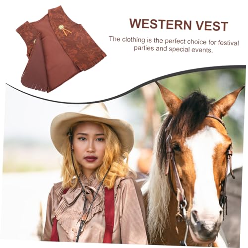 HANABASS Western Cowboy Kostümweste und Erwachsene Unisex Klassischer Wildwest Stil für Party Festival Halloween und Cosplay von HANABASS