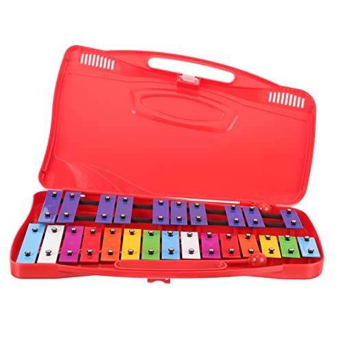 HANABASS Xylophon Töne Aluminium Glockenspiel Pädagogisches Schlaginstrument für Junge Mädchen Ab Monaten zur Musikalischen Früherziehung und Feinmotorikförderung von HANABASS