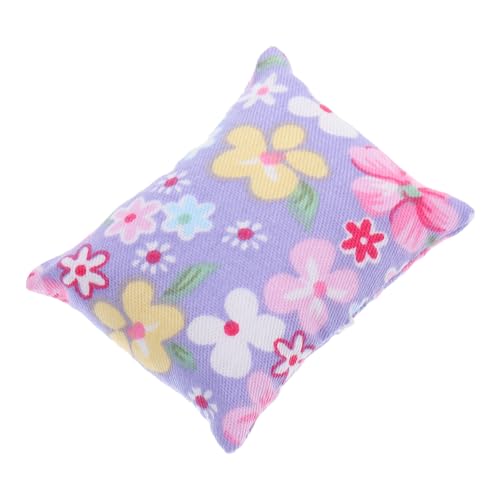 HANABASS gefälschtes Kissen Puppenzubehör Mini-Hausdekoration auf dem Tisch Mini House Decor Desktop-Mini-Hausdekoration gefälschtes Tischkissen Puppenkissen-Modell Stoff von HANABASS