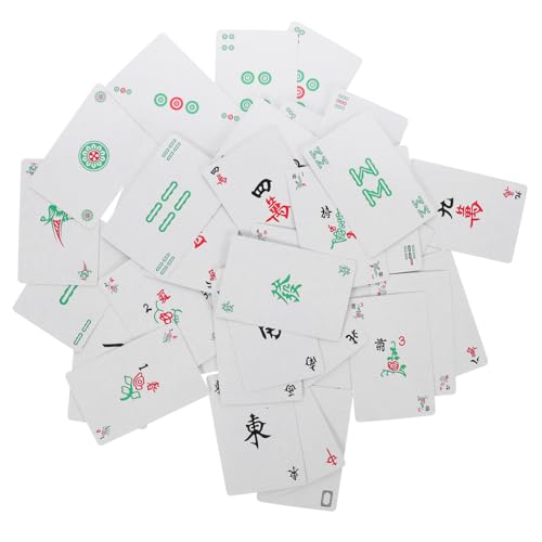 HANABASS wasserdichte Plastik Spielkarten Mini Outdoor Mahjong Kunststoff Pokerkarten für Zuhause Bar Büro mit Hoher Strapazierfähigkeit und Angenehmem Griff von HANABASS