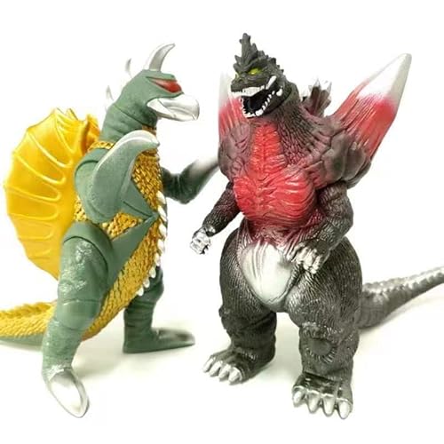 Godzill Toys The King of Monster Toys Bewegliche gemeinsame Actionfiguren, Mini-Dinosaurier-Spielsets, Kindergeburtstagsgeschenke, Kuchenaufsätze, Packung (Space King & Gigan) von HANBO