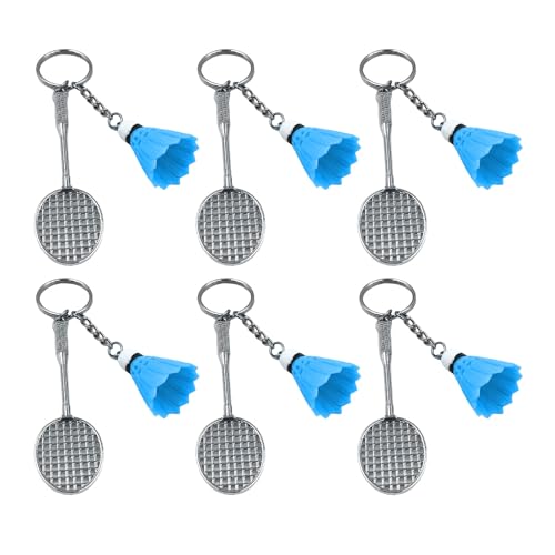 HANGELI Badminton-Schlüsselanhänger, Badminton-Schlüsselanhänger, Rucksack, Geldbörse, Charm-Anhänger, Schlüsselanhänger, Zubehör, Kindergeburtstag, Partyzubehör, 6 Stück HANGELI Badminton-Schlüsselanhänger, Badminton-Schlüsselanhänger, Rucksack, Geldbörse, Charm-Anhänger, Schlüsselanhänger, Zubehör, Kindergeburtstag, Partyzubehör, 6 Stück von HANGELI