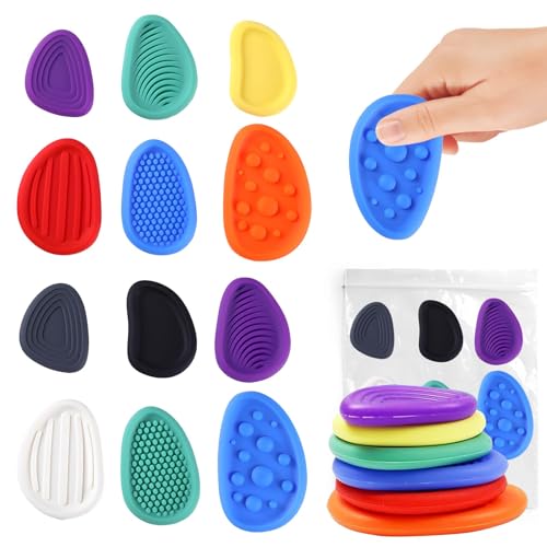12 Stück Fidget Toys Sensory Stones, Stressabbau Sensorische Stone, Sensorisches Spielzeug Für Stress, Angst, Adhs und Autismus,Stressberuhigendes Spielzeug Für Kinder Erwachsene 12 Stück Fidget Toys Sensory Stones, Stressabbau Sensorische Stone, Sensorisches Spielzeug Für Stress, Angst, Adhs und Autismus,Stressberuhigendes Spielzeug Für Kinder Erwachsene von HANGGON