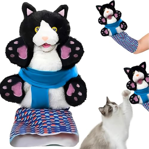 HANGGON Wrestling Cat Toy Puppet,Cat Puppet Wrestler,Cat Wrestling Toy Puppet,Cat Wrestler Puppet,Plüschkatze Wrestle Toy,Lustige Katzen Puppe Wrestling Spielzeug,für Hauskatzen & Katzenliebhaber von HANGGON