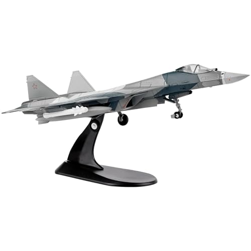 HANGHANG 1/100 Militär Modellflugzeug SU-57 (Austauschmodus) Legierung Kampfflugzeug Modell Modell Flugzeug für Sammlung und Geschenk von HANGHANG