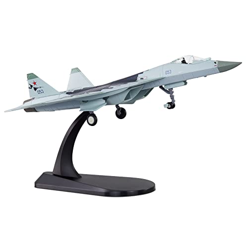 HANGOU 1/100 SU-57 Modell Fighter Jet Plane Modell Legierung Druckguss Modell Flugzeug für Geschenk oder Sammlung Modell von HANGOU