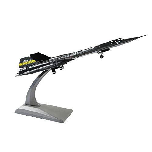 HANGOU Militärische Modellflugzeug 1:144 SR71 Blackbird Flugzeug Modelle Höhenaufklärungsflugzeug Metallkämpfer Militärmodell Druckgussflugzeugmodell zum Sammeln oder Verschenken von HANGOU