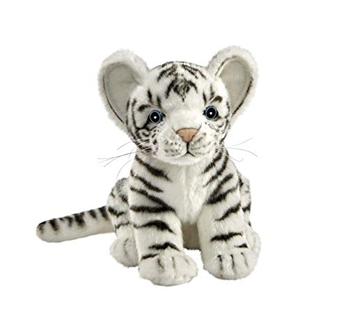 HANSA - Plüschtier, Tiger, weiß, für Baby, sitzend, 20 cm H/20 cm L von HANSA