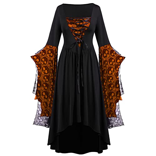 Halloween Kleid Für Mädchen Mit Totenkopf Spitzendruck Und Fledermausärmeln Langärmlig Im Palaststil Retro-Stil Party Kostüm Teenager Weihnachten Prinzessin Kleid Karneval Geburtstag Halloween Kleid Für Mädchen Mit Totenkopf Spitzendruck Und Fledermausärmeln Langärmlig Im Palaststil Retro-Stil Party Kostüm Teenager Weihnachten Prinzessin Kleid Karneval Geburtstag von HAOLEI
