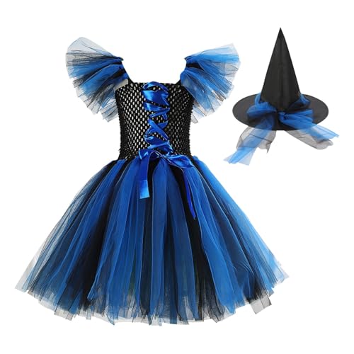 Halloween Kleid Mädchen Kinder Fliegen Ärmel Mesh Kleider Hexe Halloween Kostüm Cosplay Performance Rock + Hut Süßes Und Modisches Party Kostüm Weihnachten Prinzessin Kleid Karneval Geburtstag Halloween Kleid Mädchen Kinder Fliegen Ärmel Mesh Kleider Hexe Halloween Kostüm Cosplay Performance Rock + Hut Süßes Und Modisches Party Kostüm Weihnachten Prinzessin Kleid Karneval Geburtstag von HAOLEI