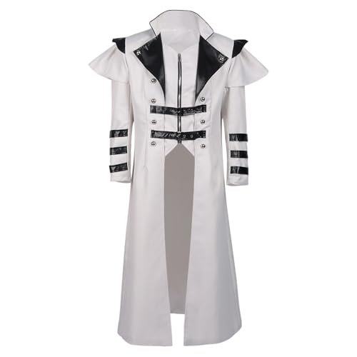Halloween Mittelalter Viktorianische Jacke Kostüme Für Männer, Steampunk Gothic Mantel Uniform Renaissance Party Cosplay Langärmeliges Retro Palast Bankettkleid Mit Schlitz Und Langem Trenchcoat Halloween Mittelalter Viktorianische Jacke Kostüme Für Männer, Steampunk Gothic Mantel Uniform Renaissance Party Cosplay Langärmeliges Retro Palast Bankettkleid Mit Schlitz Und Langem Trenchcoat von HAOLEI