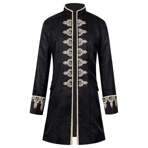 Herren Gothic Steampunk Vintage Jacke Mittelalter Viktorianischen Uniform Karneval Fasching Halloween Cosplay Kostüm Mantel Mode Steampunk Retro Langarm Trenchcoat Herren Gothic Steampunk Vintage Jacke Mittelalter Viktorianischen Uniform Karneval Fasching Halloween Cosplay Kostüm Mantel Mode Steampunk Retro Langarm Trenchcoat von HAOLEI