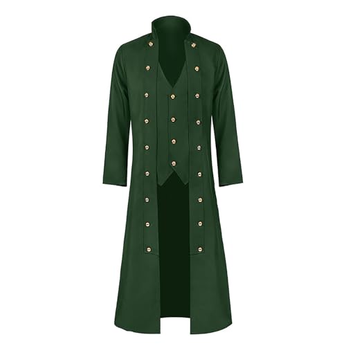 Herren Jacke Mittelalter Gothic Steampunk Frack Mantel Halloween Karneval Cosplay Kostüm Frack Steampunk Retro Frack Revers Gericht Kleidung Slim Fit Jacke Herren Jacke Mittelalter Gothic Steampunk Frack Mantel Halloween Karneval Cosplay Kostüm Frack Steampunk Retro Frack Revers Gericht Kleidung Slim Fit Jacke von HAOLEI