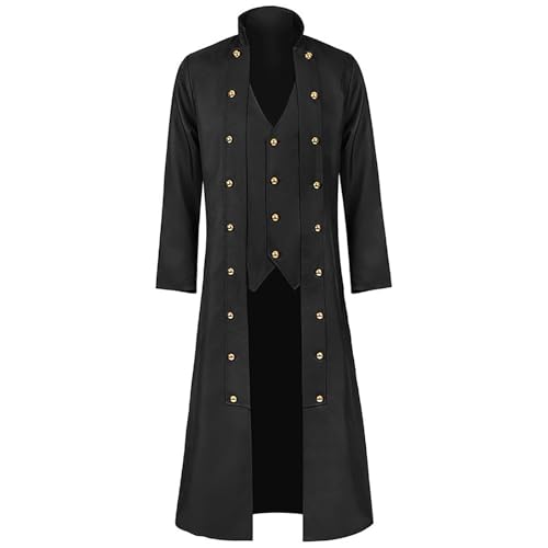 Herren Jacke Mittelalter Gothic Steampunk Frack Mantel Halloween Karneval Cosplay Kostüm Frack Steampunk Retro Frack Revers Gericht Kleidung Slim Fit Jacke Herren Jacke Mittelalter Gothic Steampunk Frack Mantel Halloween Karneval Cosplay Kostüm Frack Steampunk Retro Frack Revers Gericht Kleidung Slim Fit Jacke von HAOLEI