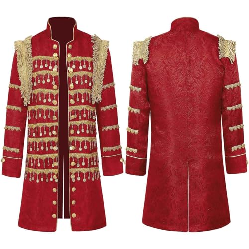 Herren Steampunk Jacke Gothic Vintage Mantel Mittelalter Renaissance Jacke Fasching Kostüm Cosplay Halloween Party Mantel Mode Steampunk Retro Langarm Trenchcoat Herren Steampunk Jacke Gothic Vintage Mantel Mittelalter Renaissance Jacke Fasching Kostüm Cosplay Halloween Party Mantel Mode Steampunk Retro Langarm Trenchcoat von HAOLEI