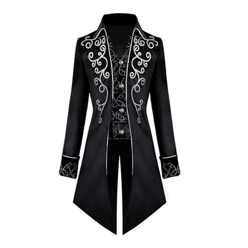 Herren Steampunk Mantel Vintage Viktorianischen Gothic Frack Mittelalter Renaissance Jacke Cosplay Halloween Kostüm Frack Steampunk Retro Frack Revers Gericht Kleidung Mantel Herren Steampunk Mantel Vintage Viktorianischen Gothic Frack Mittelalter Renaissance Jacke Cosplay Halloween Kostüm Frack Steampunk Retro Frack Revers Gericht Kleidung Mantel von HAOLEI