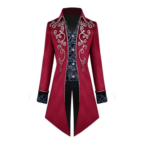 Herren Steampunk Mantel Vintage Viktorianischen Gothic Frack Mittelalter Renaissance Jacke Cosplay Halloween Kostüm Frack Steampunk Retro Frack Revers Gericht Kleidung Mantel Herren Steampunk Mantel Vintage Viktorianischen Gothic Frack Mittelalter Renaissance Jacke Cosplay Halloween Kostüm Frack Steampunk Retro Frack Revers Gericht Kleidung Mantel von HAOLEI