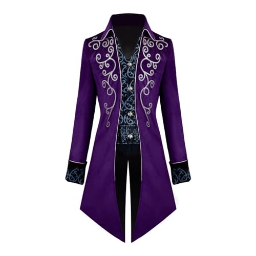 Herren Steampunk Mantel Vintage Viktorianischen Gothic Frack Mittelalter Renaissance Jacke Cosplay Halloween Kostüm Frack Steampunk Retro Frack Revers Gericht Kleidung Mantel Herren Steampunk Mantel Vintage Viktorianischen Gothic Frack Mittelalter Renaissance Jacke Cosplay Halloween Kostüm Frack Steampunk Retro Frack Revers Gericht Kleidung Mantel von HAOLEI