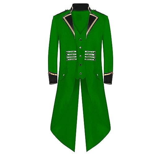 Herren Steampunk Mantel Vintage Viktorianischen Gothic Frack Renaissance Mittelalter Jacke Halloween Cosplay Kostüm Frackjacke Im Steampunk Retro Stil Mit Revers Und Schmaler Passform Herren Steampunk Mantel Vintage Viktorianischen Gothic Frack Renaissance Mittelalter Jacke Halloween Cosplay Kostüm Frackjacke Im Steampunk Retro Stil Mit Revers Und Schmaler Passform von HAOLEI