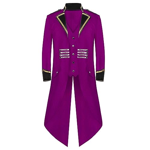 Herren Steampunk Mantel Vintage Viktorianischen Gothic Frack Renaissance Mittelalter Jacke Halloween Cosplay Kostüm Frackjacke Im Steampunk Retro Stil Mit Revers Und Schmaler Passform Herren Steampunk Mantel Vintage Viktorianischen Gothic Frack Renaissance Mittelalter Jacke Halloween Cosplay Kostüm Frackjacke Im Steampunk Retro Stil Mit Revers Und Schmaler Passform von HAOLEI