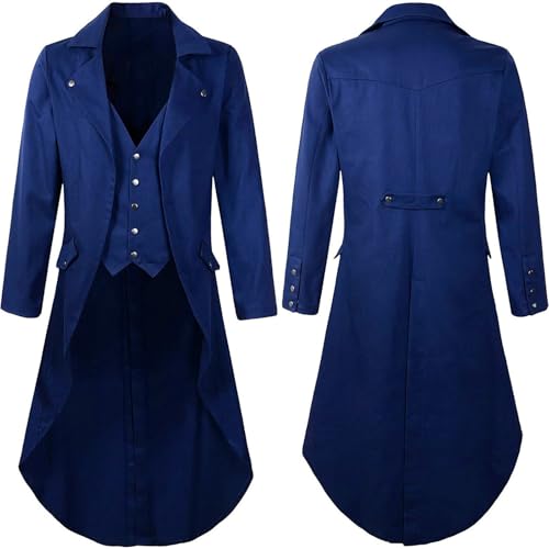 Mittelalterliche Männer Vintage Jacke Retro Gothic Viktorianische Mantel Silvesterparty Kostüm Steampunk Frack Uniform Performance Reversjacke Halloween Mittelalter Kostüme Mittelalterliche Männer Vintage Jacke Retro Gothic Viktorianische Mantel Silvesterparty Kostüm Steampunk Frack Uniform Performance Reversjacke Halloween Mittelalter Kostüme von HAOLEI