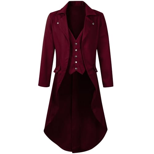 Mittelalterliche Männer Vintage Jacke Retro Gothic Viktorianische Mantel Silvesterparty Kostüm Steampunk Frack Uniform Performance Reversjacke Halloween Mittelalter Kostüme Mittelalterliche Männer Vintage Jacke Retro Gothic Viktorianische Mantel Silvesterparty Kostüm Steampunk Frack Uniform Performance Reversjacke Halloween Mittelalter Kostüme von HAOLEI