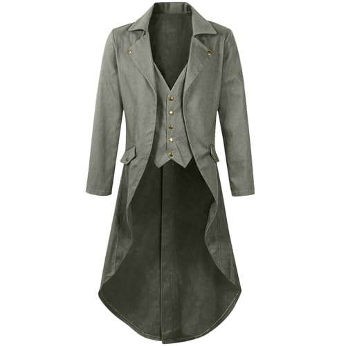 Mittelalterliche Männer Vintage Jacke Retro Gothic Viktorianische Mantel Silvesterparty Kostüm Steampunk Frack Uniform Performance Reversjacke Halloween Mittelalter Kostüme Mittelalterliche Männer Vintage Jacke Retro Gothic Viktorianische Mantel Silvesterparty Kostüm Steampunk Frack Uniform Performance Reversjacke Halloween Mittelalter Kostüme von HAOLEI