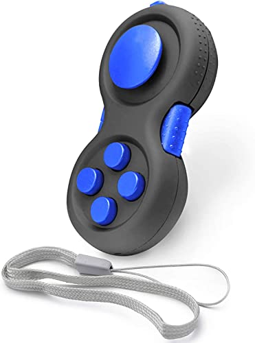 HAOSHICS Tragbares Fidget-Controller-Pad - Klassisches Retro-Spielgerät Mit 8 Funktionen für Jugendliche Zur Stressabbau und Angstlinderung (Blau) von HAOSHICS
