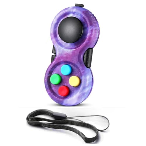 HAOSHICS Tragbares Fidget-Pad - Retro-Spielcontroller Mit 8 Funktionen für Jugendliche Zur Stressabbau und Angstlinderung von HAOSHICS