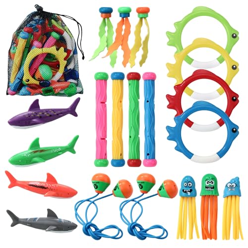 HAOYULUO 32 Stück Tauchspielzeug für Kinder,Kinder Tauchspielzeug Set,Für Unterwasserspiele und Poolpartys für Kinder,Tauchen Spielzeug Unterwasser für 4-12 Jahren HAOYULUO 32 Stück Tauchspielzeug für Kinder,Kinder Tauchspielzeug Set,Für Unterwasserspiele und Poolpartys für Kinder,Tauchen Spielzeug Unterwasser für 4-12 Jahren von HAOYULUO