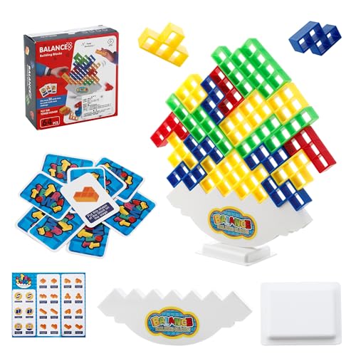 HAOYULUO 64 Stück Tetra Tower,Tetra Tower Spiel Erwachsene,Tetris Tower,Tetris Balancierspielzeug, fördert die Hand-Augen-Koordination, kreative Spielgeschenke,Tetris Spiel von HAOYULUO