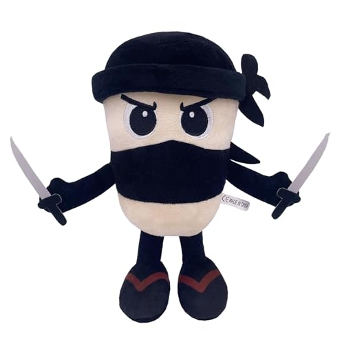 HAOZHENF Italian Brainrot Cuddly Toy, 25cm Cappuccino Assassino Kuscheltier, tralalero tralala, Tung Tung Tung Tung sahur – Perfect for Kids and Adults, Collector’s Item, Plush Toy for Fans von HAOZHENF