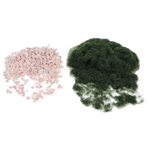 HAPINARY 1 Satz Simuliertes Kiesgrasland Eisenbahn Kunstrasen Architekturmodellmaterialien Künstliche Grasauflage Fake Gras Pad Künstliches Gras Zum Basteln Realistischer Kunstrasen Nylon von HAPINARY