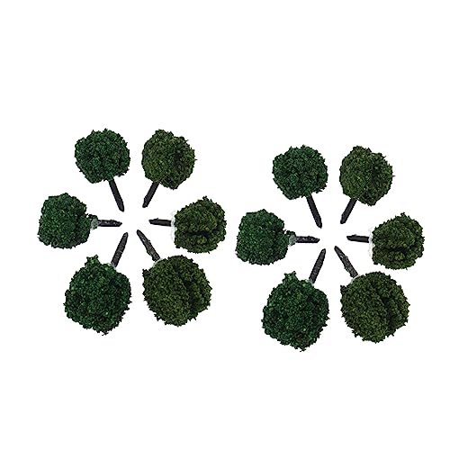 HAPINARY 1 Schachtel Büsche Pflanzenzubehör Soldatenszenendekoration Gemischte Buschbäume Modelllandschaft Bauen Botanisches Dekor Miniaturen Künstlicher Plastik Strauch Vegetation von HAPINARY
