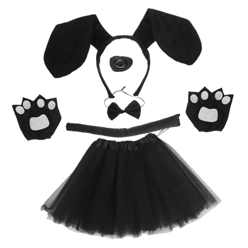 HAPINARY 1 Set Hundeanzug, Hundeohr Stirnband Mit Tutu Rock, Hundeohr Stirnband Mit, Verkleidung, Hundeohr Stirnband, Welpenohr Stirnband, Hundeohr Stirnband Mit Handschuhen, Cosplay von HAPINARY