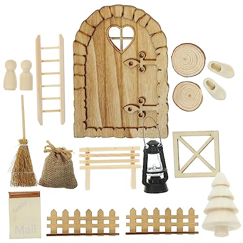 HAPINARY 1 Set Miniatur Weihnachtsdekoration, Weihnachtsminiaturen, Miniatur Weihnachtsbaum, Weihnachtsdekor, Miniatur Bausatz, Miniatur Weihnachtsschmuck, Miniatur Weihnachtstür von HAPINARY