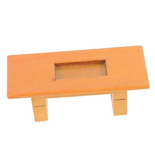 HAPINARY 1:12 Minimöbel Modell Couchtisch Mini Hausmöbel Miniaturtisch Mini Miniatur Schreibtisch Winzige Möbel Holz Kleiner Teetisch Holz Puppenmöbel Mini Teetisch von HAPINARY